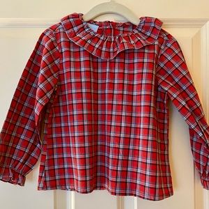 bella bliss Red Plaid Like New Blouse! Size 4T.
